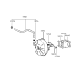 Diagram for 1995 Hyundai Accent Brake Booster Vacuum Hose - 59130-22071