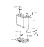 Diagram for 1999 Hyundai Accent Battery Tray - 37150-22000