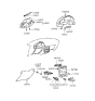 Diagram for 1998 Hyundai Accent Ashtray - 84550-22000