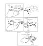 Diagram for 1998 Hyundai Accent Fog Light - 92201-22200