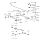 Diagram for 1996 Hyundai Accent Sway Bar Kit - 55512-22000