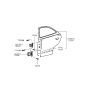 Diagram for 1995 Hyundai Accent Door Hinge - 79330-22000