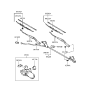 Diagram for 1998 Hyundai Accent Wiper Blade - 98350-22000