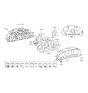 Diagram for 1995 Hyundai Accent Instrument Panel Light Bulb - 94369-22500