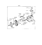 Diagram for 1996 Hyundai Accent A/C Compressor - 97701-22000