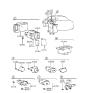 Diagram for 1994 Hyundai Accent Hazard Warning Switch - 93790-22000