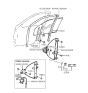 Diagram for 1994 Hyundai Accent Window Run - 82530-22001