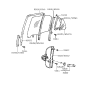 Diagram for 1997 Hyundai Accent Window Regulator - 83402-22000