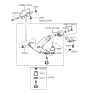 Diagram for Hyundai Accent Axle Pivot Bushing - 54555-22100