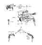 Diagram for 1995 Hyundai Accent Door Lock Cylinder - 81970-22A00