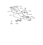 Diagram for 1996 Hyundai Accent Cup Holder - 84650-22000