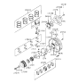 Diagram for 1995 Hyundai Accent Piston Ring Set - 23040-26903