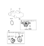 Diagram for 1996 Hyundai Accent Car Speakers - 96360-22000