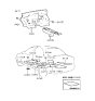 Diagram for 1997 Hyundai Accent Dash Panels - 84124-22000