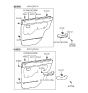 Diagram for 1994 Hyundai Accent Armrest - 83710-22010-FK