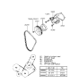 Diagram for Hyundai Excel Water Pump - 25100-22010