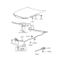 Diagram for 1995 Hyundai Accent Hood Latch - 81130-22002