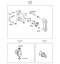 Diagram for 1997 Hyundai Accent Brake Caliper - 58181-22A00