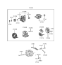 Diagram for 1997 Hyundai Accent Alternator Case Kit - 37360-22200