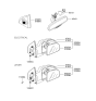 Diagram for 2009 Hyundai Tucson Car Mirror - 87610-2E110