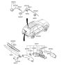 Diagram for 2005 Hyundai Tucson Wiper Arm - 98811-2E500