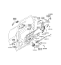 Diagram for Hyundai Tucson Tailgate Lock Actuator Motor - 81410-2E000