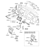 Diagram for Hyundai Tucson Steering Column Cover - 84852-2E000-U7