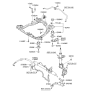 Diagram for Hyundai Tucson Front Cross-Member - 62405-2E050
