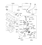 Diagram for 2009 Hyundai Tucson Thermostat Gasket - 25633-23010