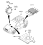 Diagram for 2005 Hyundai Tucson Car Speakers - 96380-2E000