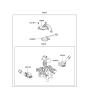 Diagram for 2008 Hyundai Tucson Steering Angle Sensor - 93480-2E100