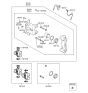 Diagram for 2008 Hyundai Tucson Brake Pad Set - 58101-2EA21