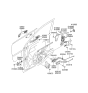 Diagram for 2009 Hyundai Tucson Door Latch Cable - 81371-2E000