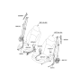 Diagram for 2022 Hyundai Genesis G90 Seat Belt - 88810-D2500-NBO