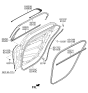 Diagram for 2018 Hyundai Genesis G90 Door Moldings - 83850-D2000