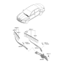 Diagram for Hyundai Genesis G90 Wiper Blade - 98350-O1000