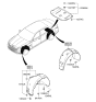 Diagram for 2022 Hyundai Genesis G90 Wheelhouse - 86812-D2500