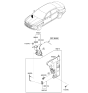 Diagram for 2020 Hyundai Genesis G90 Washer Reservoir - 98620-D2600