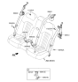 Diagram for 2017 Hyundai Genesis G90 Seat Belt - 89850-D2600-UUB