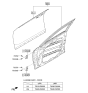 Diagram for 2021 Hyundai Genesis G90 Door Hinge - 79310-D2000