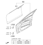 Diagram for 2018 Hyundai Genesis G90 Door Hinge - 79310-D2000