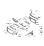 Diagram for 2021 Hyundai Genesis G90 Bumper - 86540-D2500