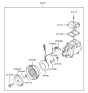 Diagram for Hyundai Tiburon A/C Clutch - 97644-07110