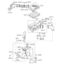 Diagram for Hyundai Tiburon Air Intake Coupling - 28210-2C500