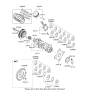 Diagram for Hyundai Elantra Crankshaft Thrust Washer Set - 21030-23100