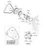 Diagram for 2007 Hyundai Tucson Water Pump - 25100-23022