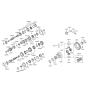 Diagram for 2000 Hyundai Accent Transfer Case Bearing - 43225-28050