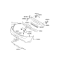 Diagram for 2007 Hyundai Tiburon Bumper - 86610-2C710