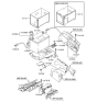 Diagram for 2008 Hyundai Tiburon Battery Tray - 37150-2C102