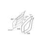 Diagram for 2008 Hyundai Santa Fe Weather Strip - 82120-0W000-WK